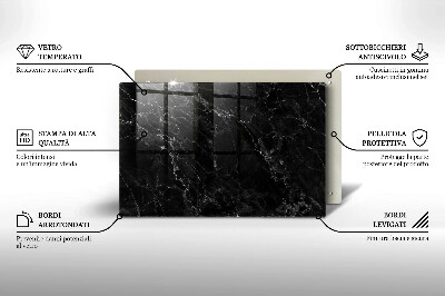 Glasplaat voor grafkaars Elegant marmer