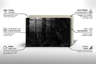 Glasplaat voor grafkaars Elegant marmer