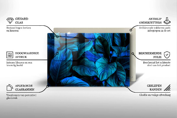 Grafkaars onderzetter Bladeren van junglevegetatie