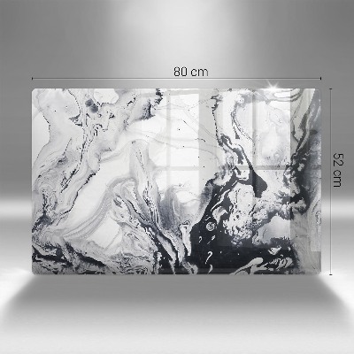 Glasplaat voor grafkaars Inktabstractie