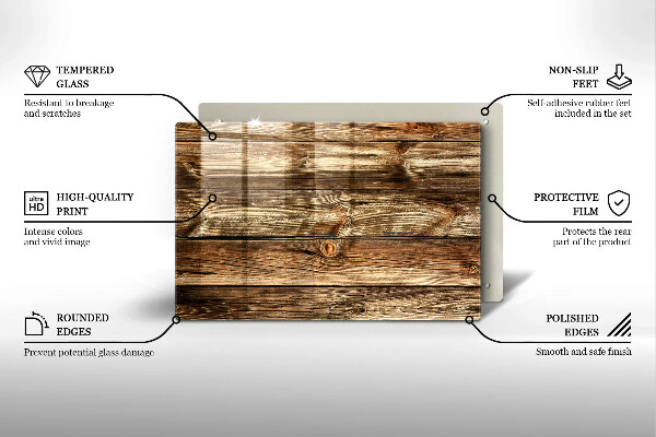 Glasplaat voor grafkaars Textuur van houten planken