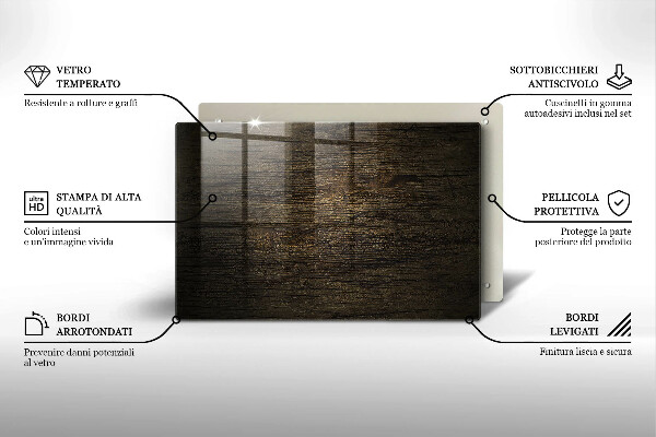 Grafkaars onderzetter Houtstructuur schors