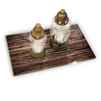 Glasplaat voor grafkaars Houtstructuur