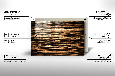 Glasplaat voor grafkaars Houtstructuur