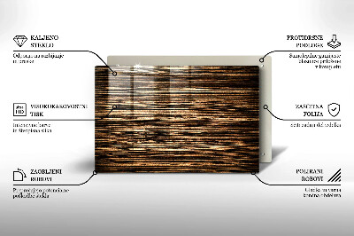 Glasplaat voor grafkaars Houtstructuur