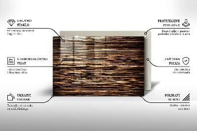 Glasplaat voor grafkaars Houtstructuur