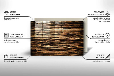 Glasplaat voor grafkaars Houtstructuur