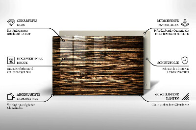 Glasplaat voor grafkaars Houtstructuur