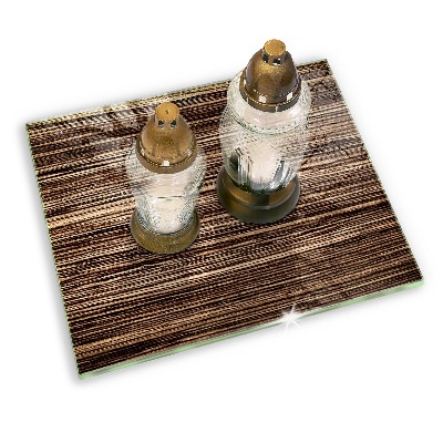 Glasplaat voor grafkaars Houtstructuur