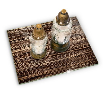 Glasplaat voor grafkaars Houtstructuur