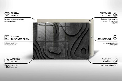 Glasplaat voor grafkaars 3D-steenvormen