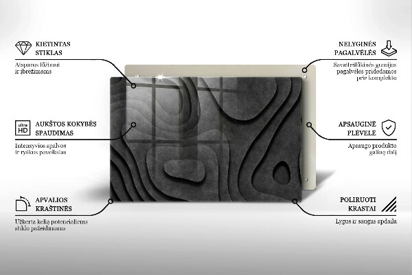 Glasplaat voor grafkaars 3D-steenvormen