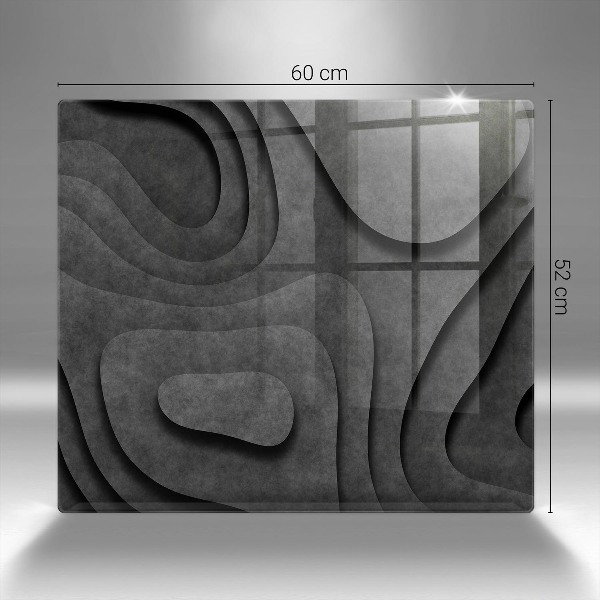 Glasplaat voor grafkaars 3D-steenvormen