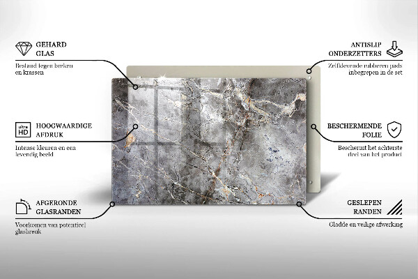 Grafkaars onderzetter Steenstructuur