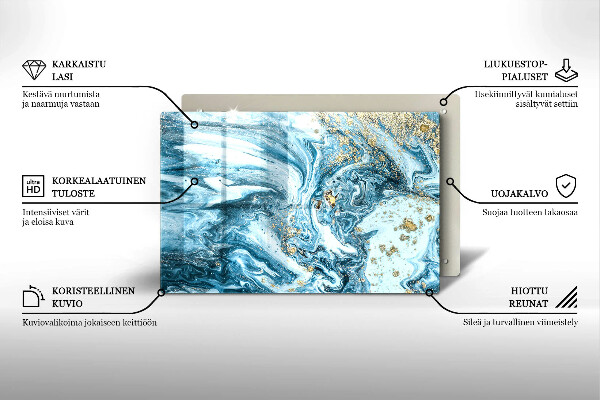 Grafkaars onderzetter Structuur met goud