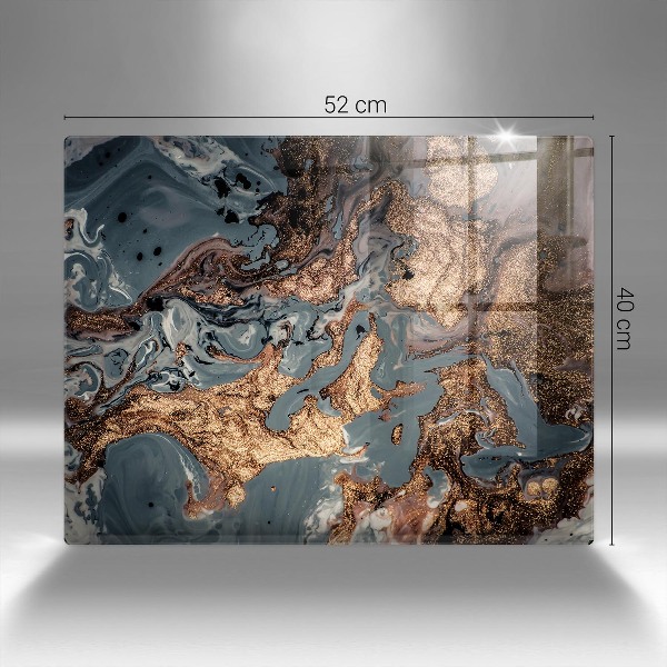 Glasplaat voor grafkaars Gouden rotsstructuur