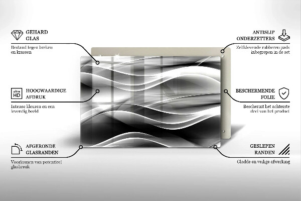 Grafkaars onderzetter Abstracte, zachte lijnen