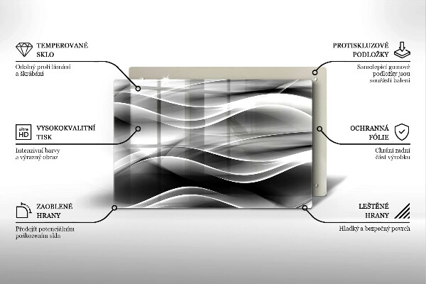 Grafkaars onderzetter Abstracte, zachte lijnen