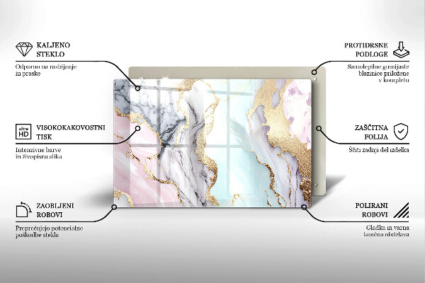 Grafkaars onderzetter Pastel marmer