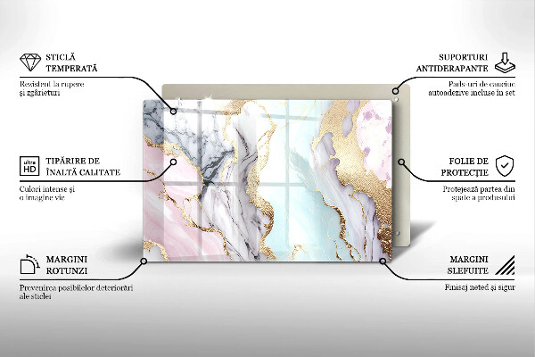 Grafkaars onderzetter Pastel marmer