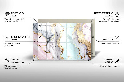 Grafkaars onderzetter Pastel marmer