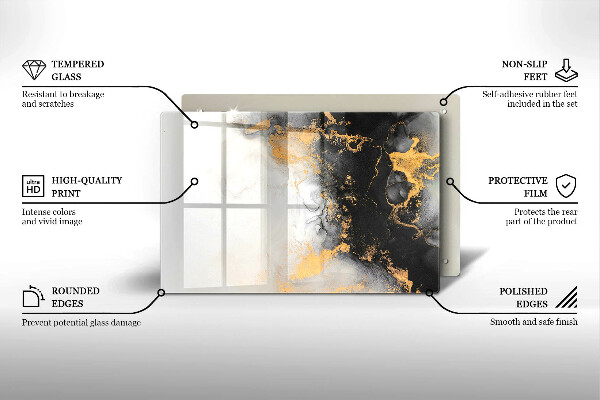 Grafkaars onderzetter Abstractie met goud