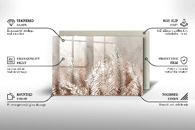 Grafkaars onderzetter Boho-bladeren en -vegetatie