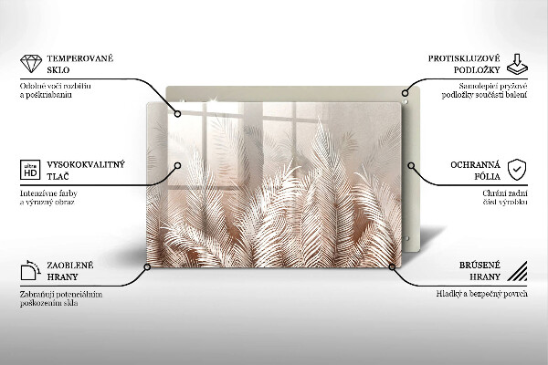 Grafkaars onderzetter Boho-bladeren en -vegetatie