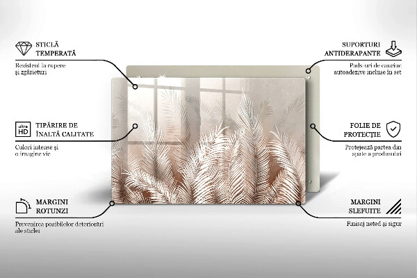 Grafkaars onderzetter Boho-bladeren en -vegetatie