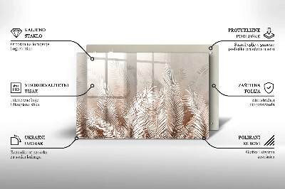 Grafkaars onderzetter Boho-bladeren en -vegetatie