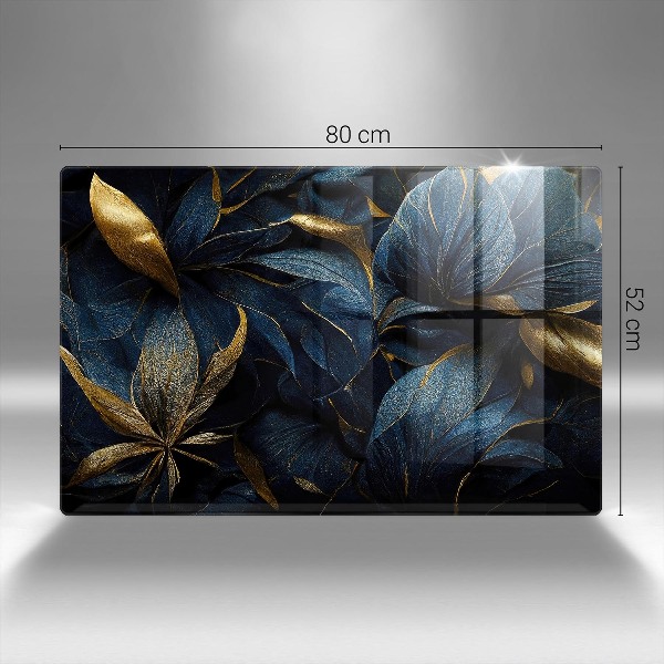 Grafkaars onderzetter Decoratieve bladeren met goud