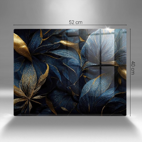 Grafkaars onderzetter Decoratieve bladeren met goud