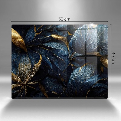 Grafkaars onderzetter Decoratieve bladeren met goud