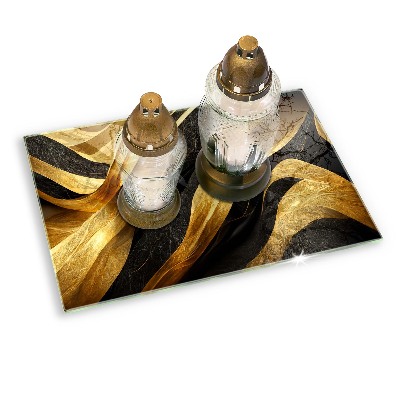 Glasplaat voor grafkaars Elegante abstractie