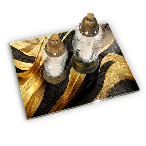 Glasplaat voor grafkaars Elegante abstractie