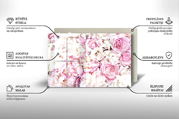 Grafkaars onderzetter Boeket pioenrozen