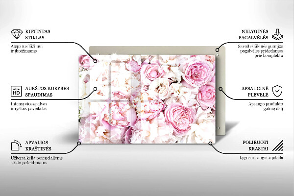 Grafkaars onderzetter Boeket pioenrozen