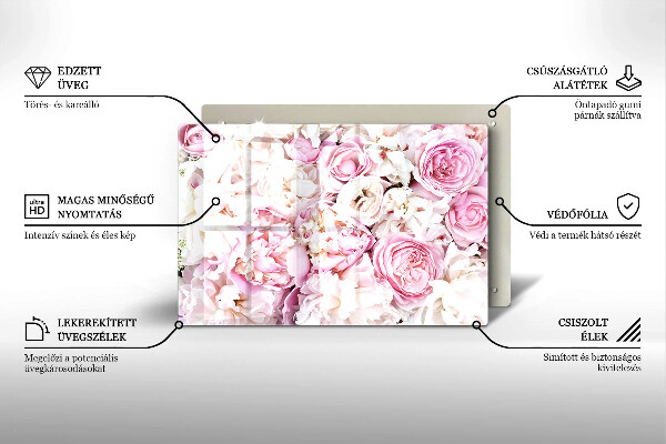 Grafkaars onderzetter Boeket pioenrozen