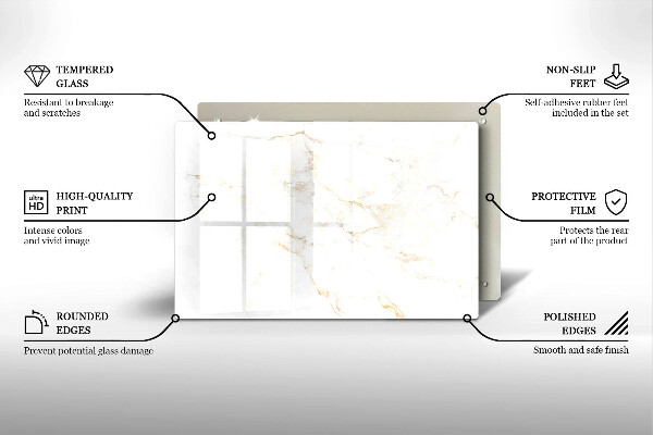 Grafkaars onderzetter Elegante marmeren steen