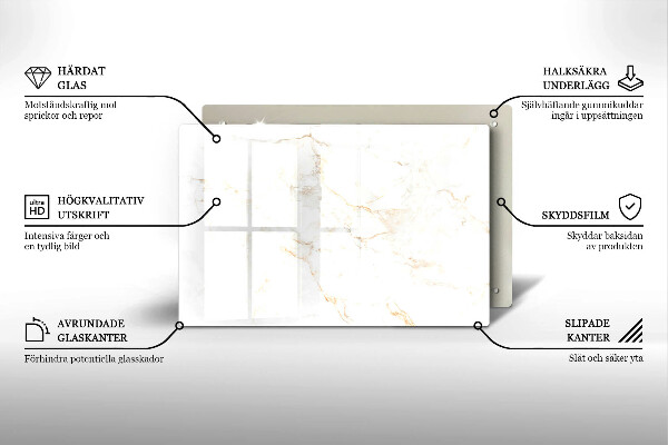 Grafkaars onderzetter Elegante marmeren steen