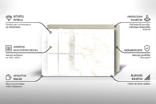 Grafkaars onderzetter Elegante marmeren steen