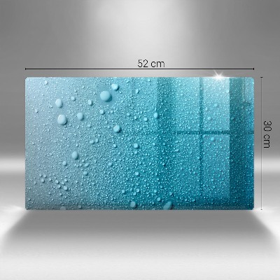 Glasplaat voor grafkaars waterdruppels