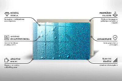 Glasplaat voor grafkaars waterdruppels