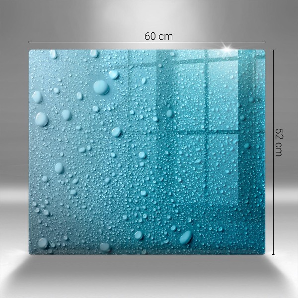 Glasplaat voor grafkaars waterdruppels