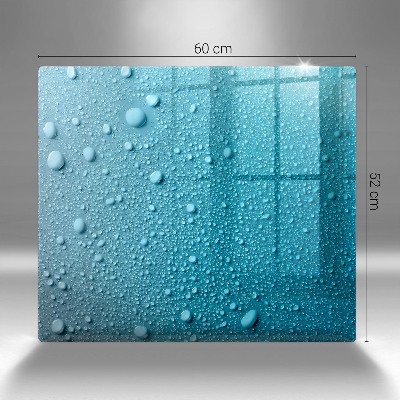 Glasplaat voor grafkaars waterdruppels