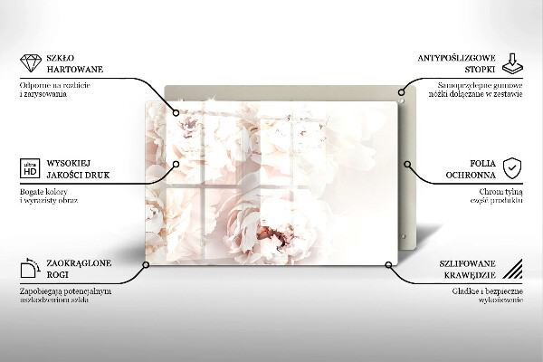 Grafkaars onderzetter Pastelkleurige pioenrozen