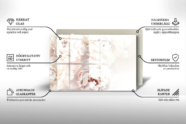 Grafkaars onderzetter Pastelkleurige pioenrozen