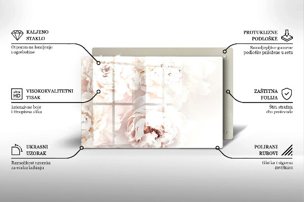 Grafkaars onderzetter Pastelkleurige pioenrozen