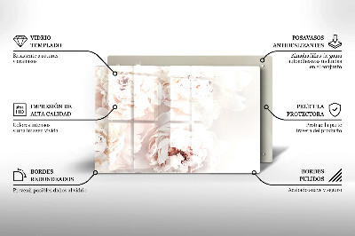 Grafkaars onderzetter Pastelkleurige pioenrozen