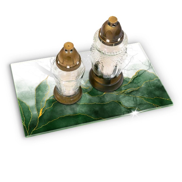 Glasplaat voor grafkaars Abstracte natuur